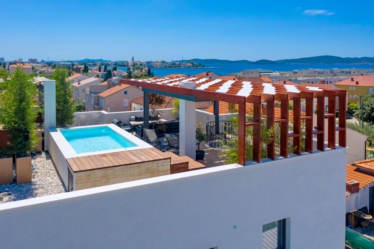 Penthouse Diem - Private Pool With Sea View Задар Екстериор снимка