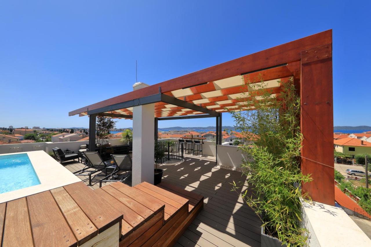 Penthouse Diem - Private Pool With Sea View Задар Екстериор снимка